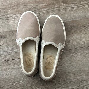 Keds Taupe Suede Slip-On Shoes